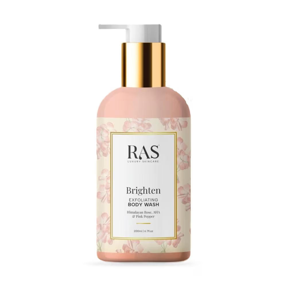 Brighten Exfoliating Aha Body Wash With Himalyan Rose & Pink Pepper - Sulphate Free