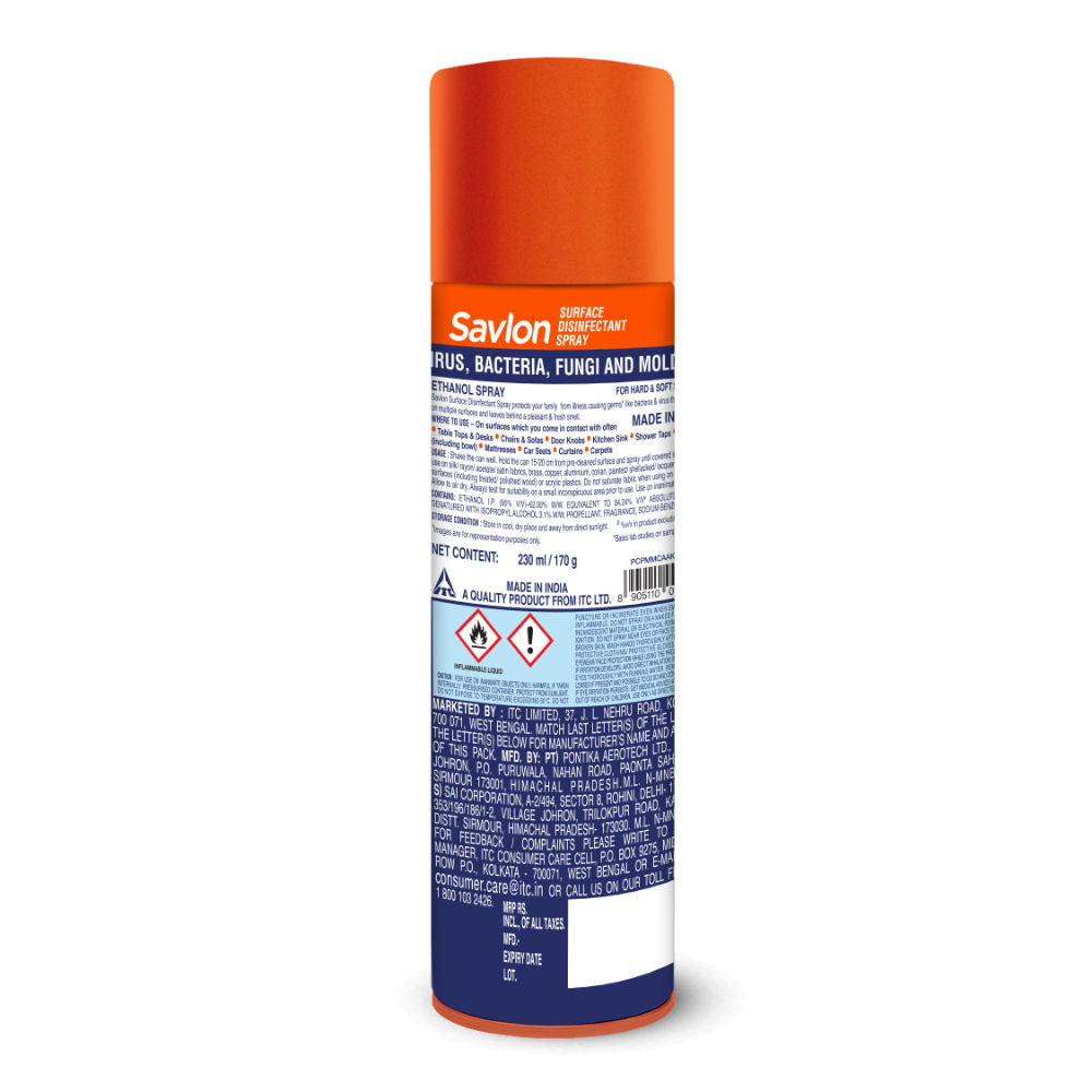 Surface Disinfectant Spray Sanitizer, 99.99% Germ Protection on Hard & Soft Surfaces