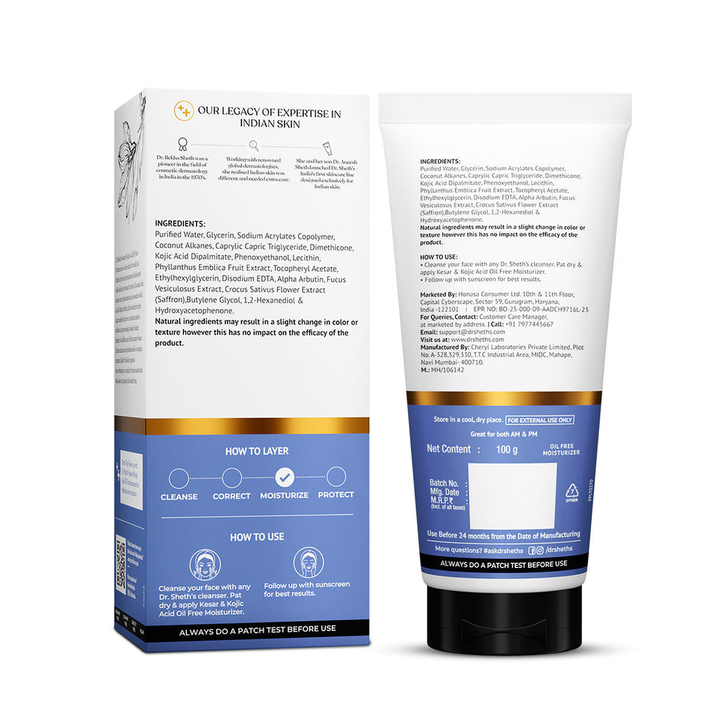 Kesar & Kojic Acid Oil-Free Moisturizer