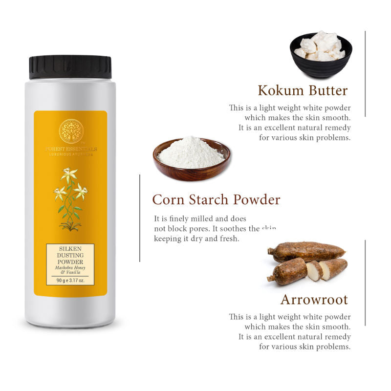Silken Dusting Powder Mashobra Honey & Vanilla - Natural Powder