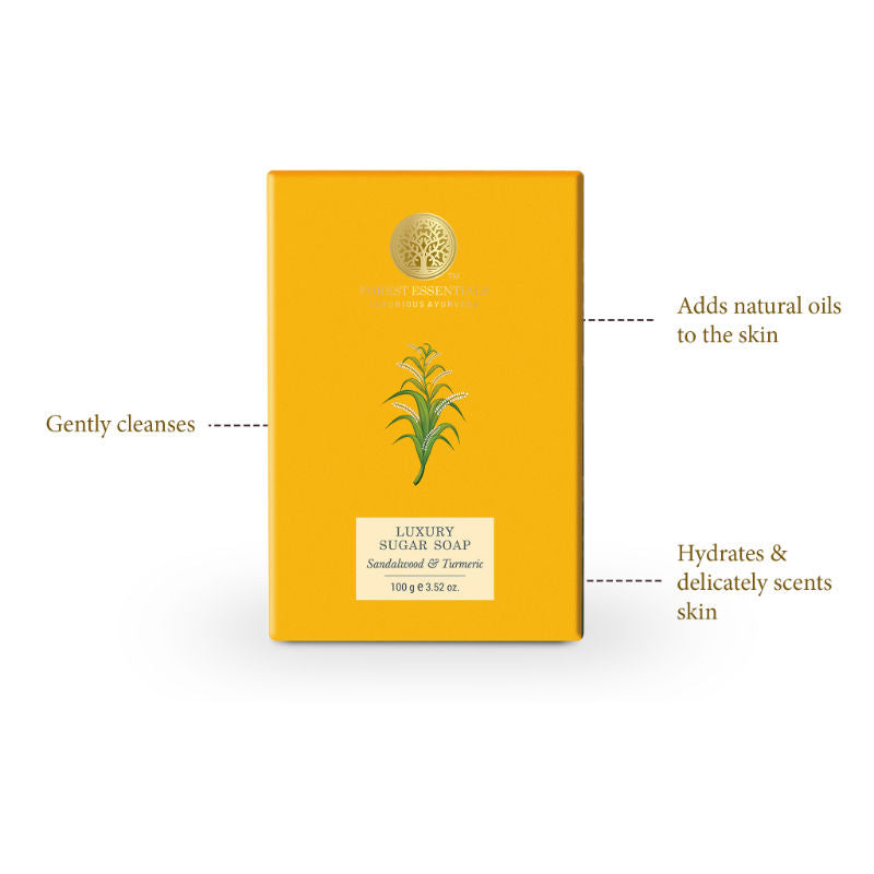 Luxury Sugar Soap Sandalwood Turmeric - Ayurvedic Handmade Bath Soap