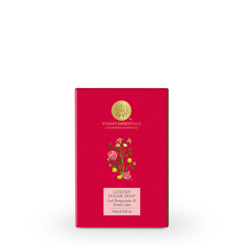 Luxury Sugar Soap Pomegranate & Kerala Lime - Ayurvedic Handmade Bath Soap