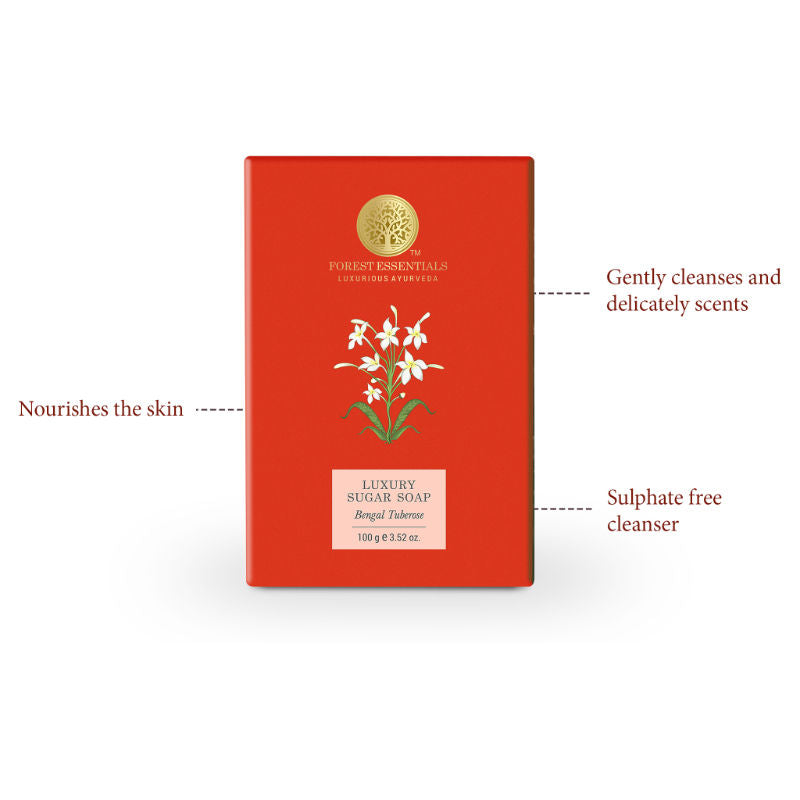 Luxury Sugar Soap Bengal Tuberose - Ayurvedic Handmade Bath Soap