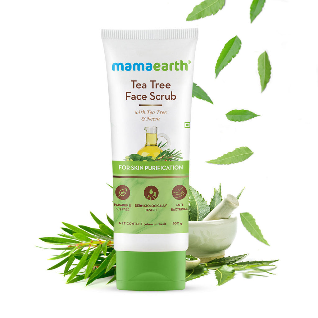 Tea Tree Face Scrub With Tea Tree And Neem For Skin Purification