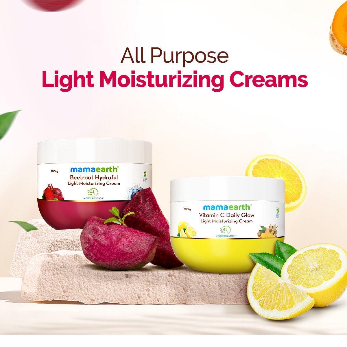 Beetroot Hydraful Light Moisturizing Cream with Hyaluronic Acid For 24 HR Hydration