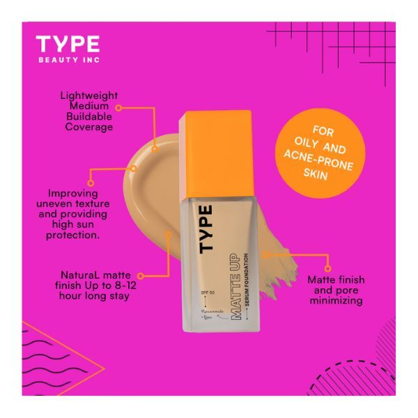Mattifying Liquid Serum Foundation SPF 50 PA++++ Oily & Acne Prone Skin 12 Hrs Stay