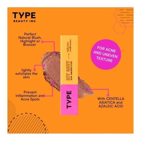 2 In 1 Blush + Bronzer Stick with Azelaic Acid For Oily & Acne Prone Skin