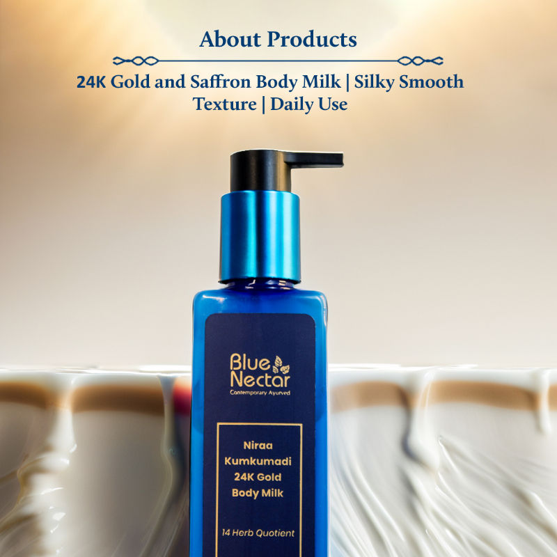 24k Gold Body Milk Moisturizer With AHA, Niacinamide & Milk Protein For Glowing Skin