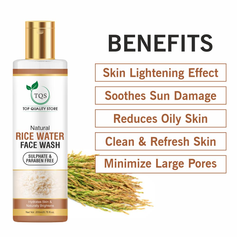 Rice Water Face Wash For Glass Skin Brightens, Tightens & Evens Skin Tone Suitable For All Skin