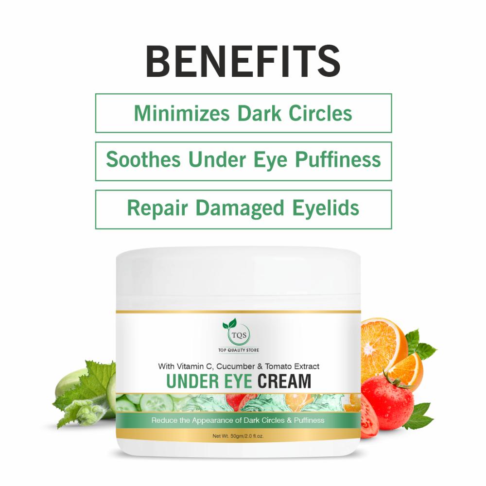 Under Eye Cream With Vitamin C, Cucumber Extract Dark Circles, Eye Puffiness & Wrinkles