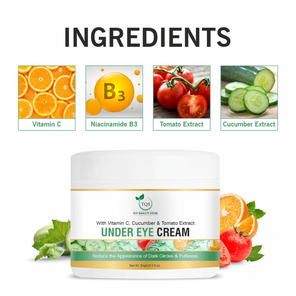 Under Eye Cream With Vitamin C, Cucumber Extract Dark Circles, Eye Puffiness & Wrinkles