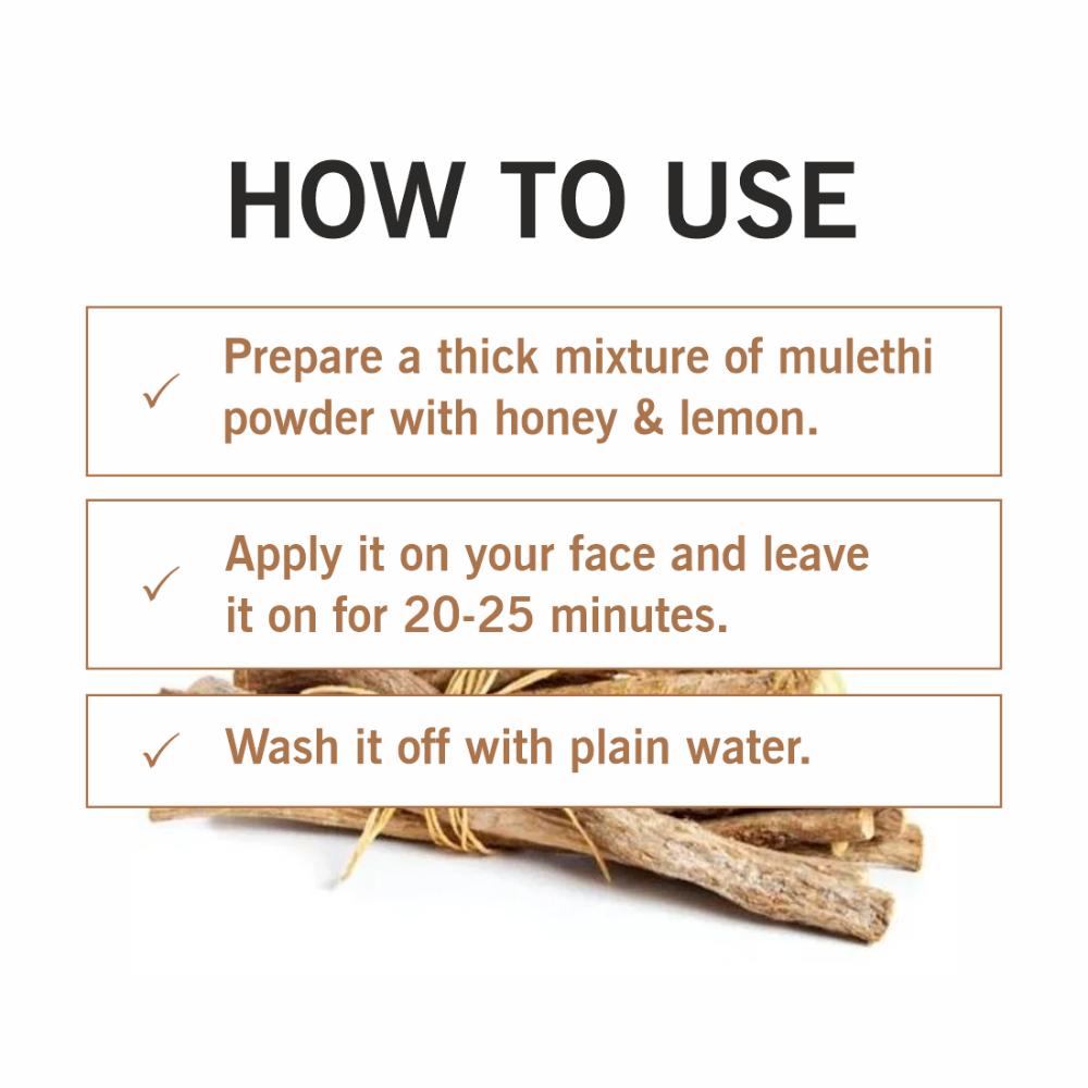 Natural Mulethi Powder 100% Organic, For Skin & Hair Care