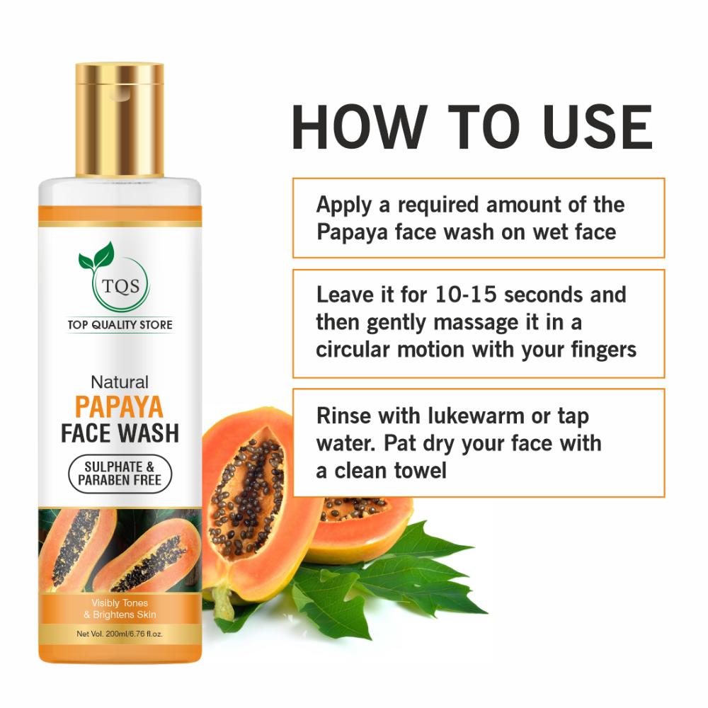 Papaya Face Wash For Tan Removal, Dead Skin & Dark Spots Removal For A Clear & Glowing Skin