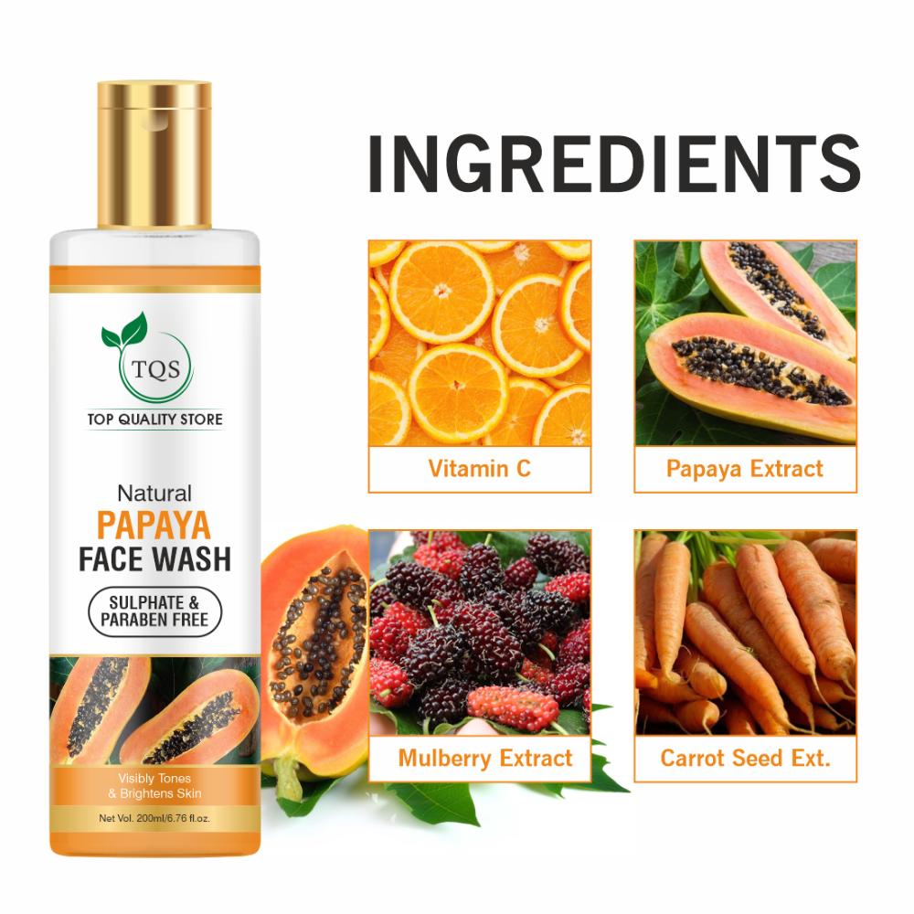 Papaya Face Wash For Tan Removal, Dead Skin & Dark Spots Removal For A Clear & Glowing Skin