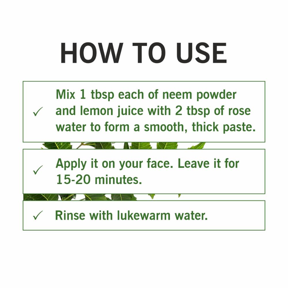 Natural Neem Leaf Organic Powder For Oil Control & Deep Cleanses
