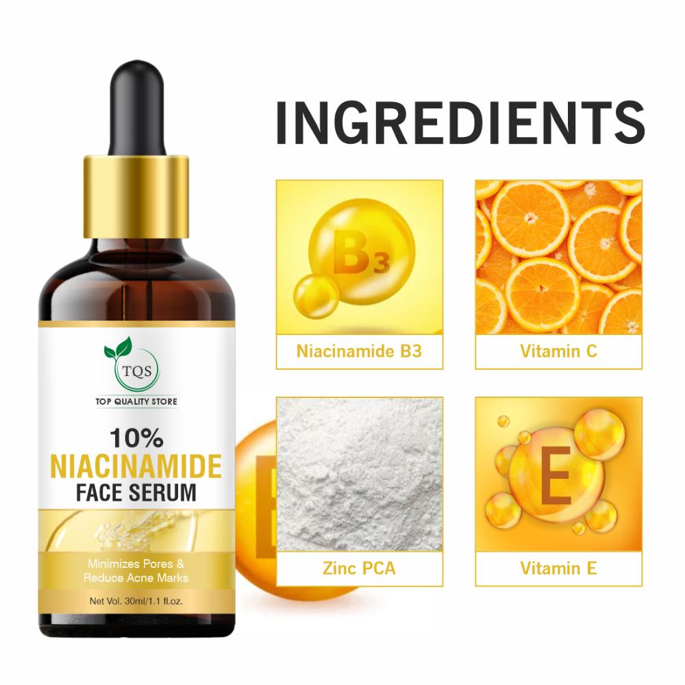 10% Niacinamide Face Serum With Zinc Fades Acne Marks & Dark Spots Control
