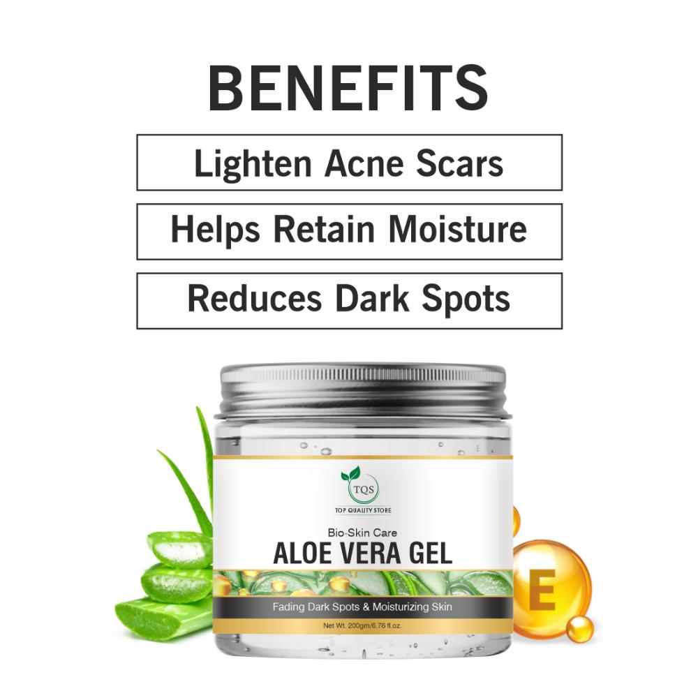Aloe Vera Gel For Face, With Natural Aloe Vera & Vitamin E For Skin & Hair
