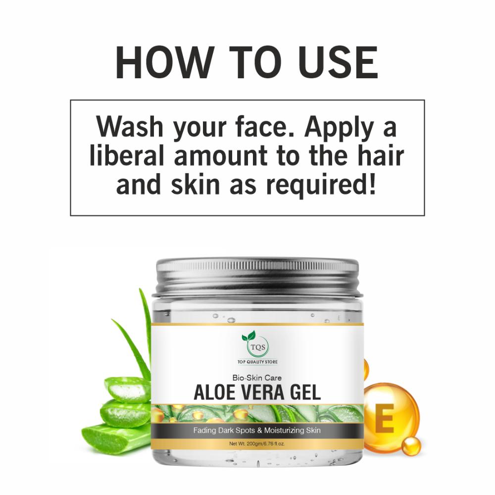 Aloe Vera Gel For Face, With Natural Aloe Vera & Vitamin E For Skin & Hair
