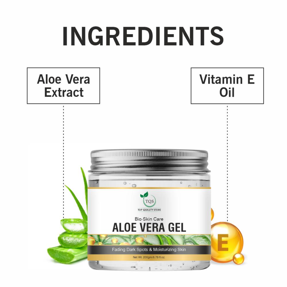 Aloe Vera Gel For Face, With Natural Aloe Vera & Vitamin E For Skin & Hair