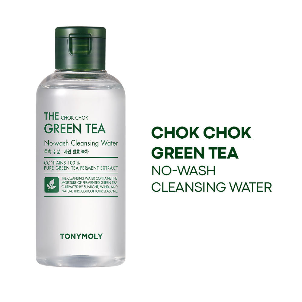 Korean The Chok Chok Green Tea Cleansing Water to Purify & Hydrate Sensitive, Tired Skin