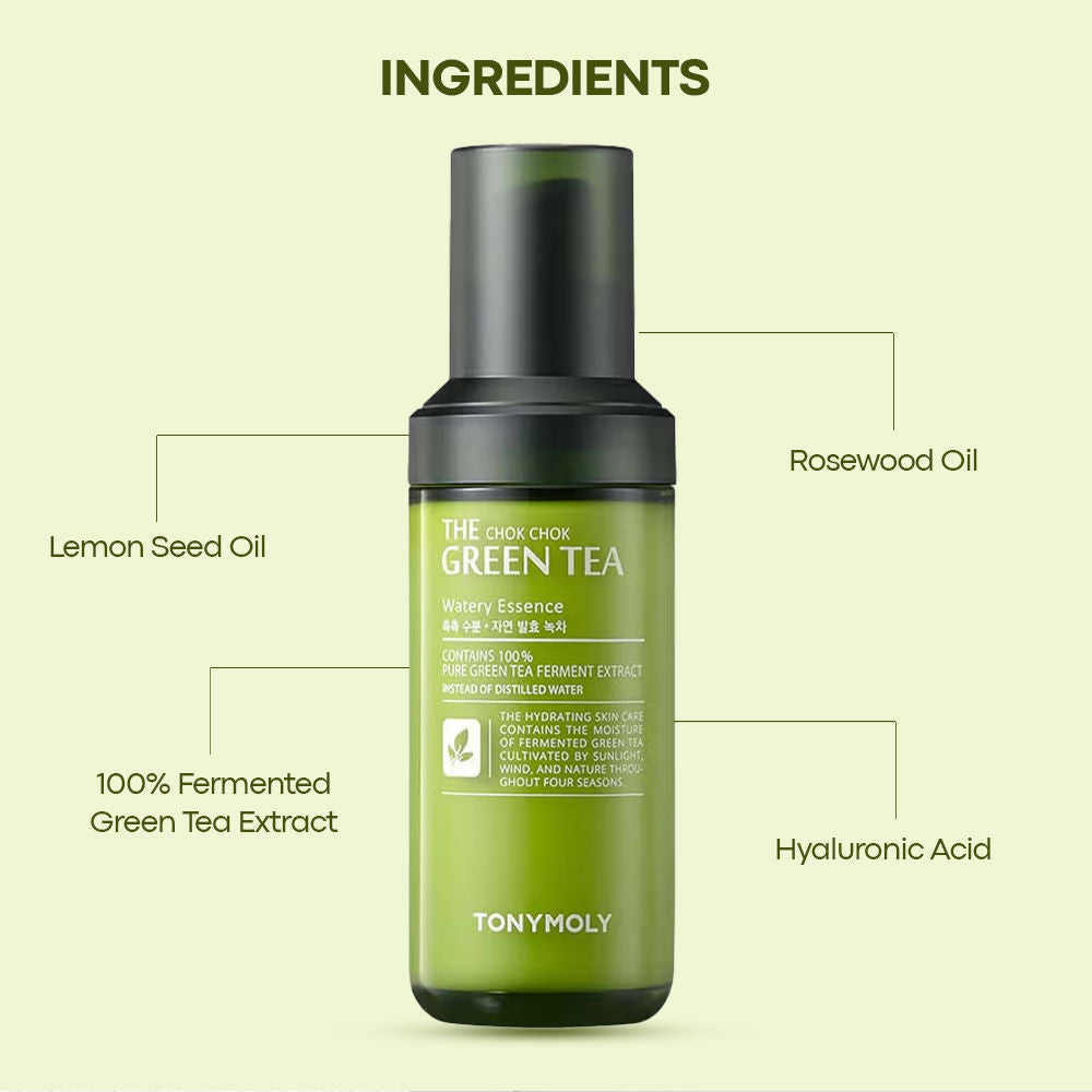 Korean The Chok Chok Green Tea Watery Essence-Highly Concentrated Hydration for Dry Skin
