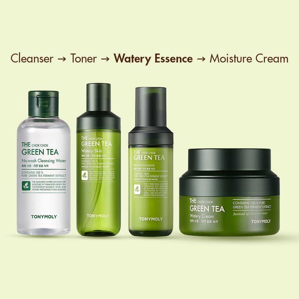 Korean The Chok Chok Green Tea Watery Essence-Highly Concentrated Hydration for Dry Skin