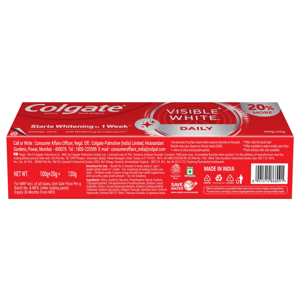 Visible White Enamel Toothpaste