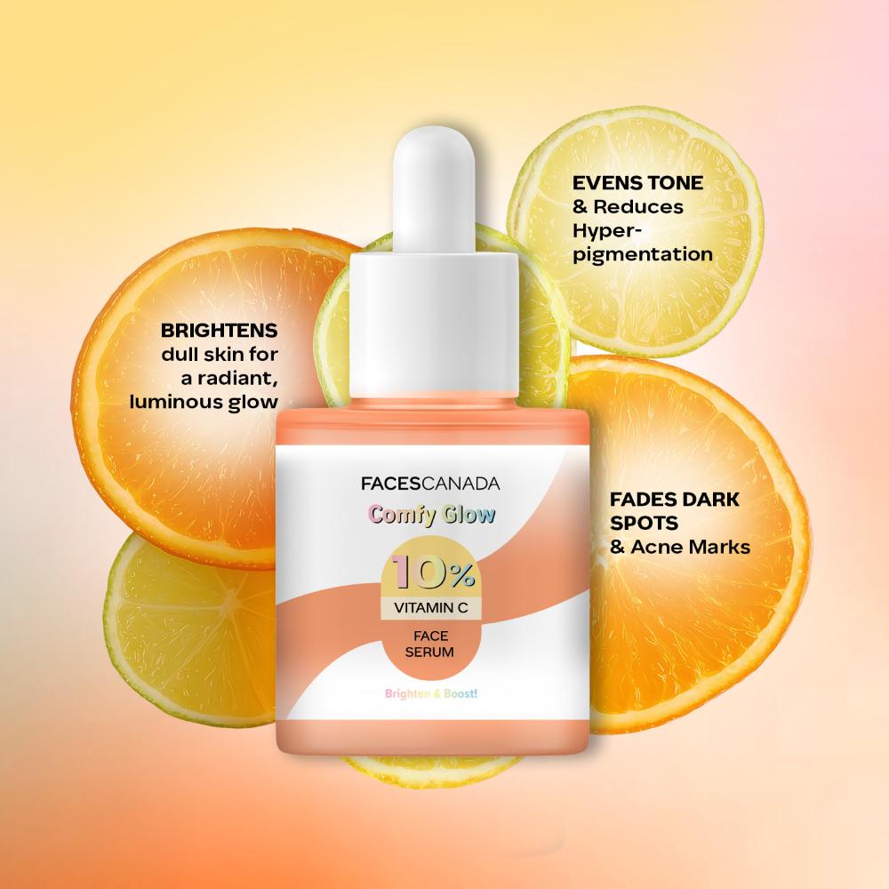 Comfy Glow 10% Vitamin C Face Serum - Brightens Complexion