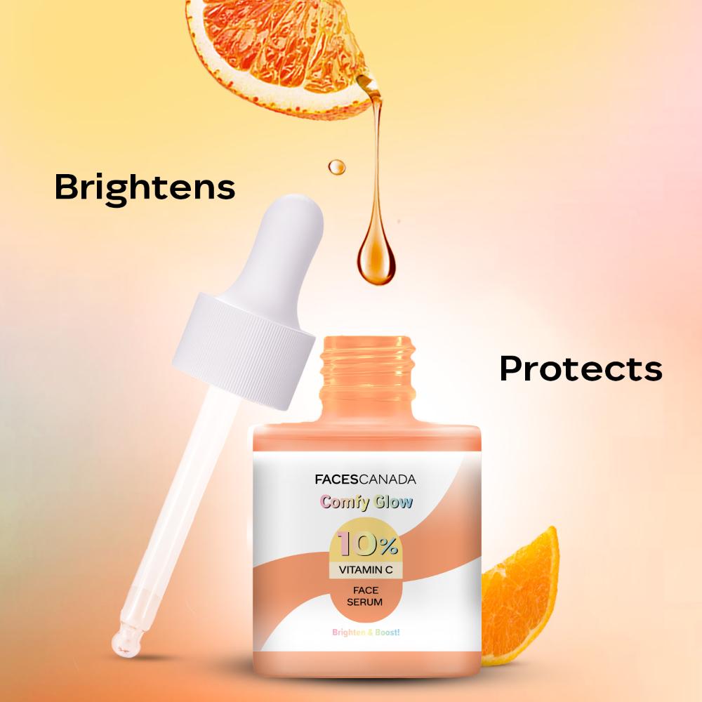 Comfy Glow 10% Vitamin C Face Serum - Brightens Complexion
