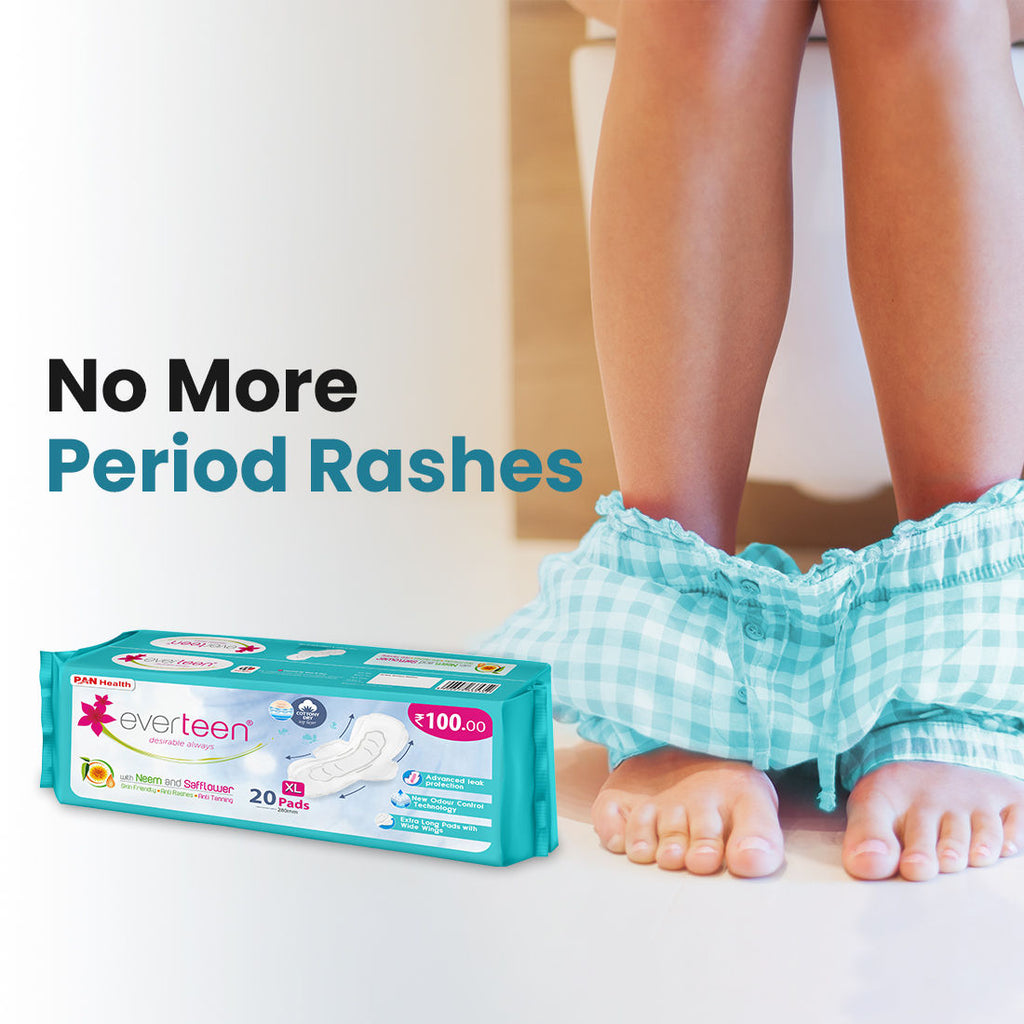 Bikini Line Hair Remover Creme & Dry Sanitary Napkin Pads XL