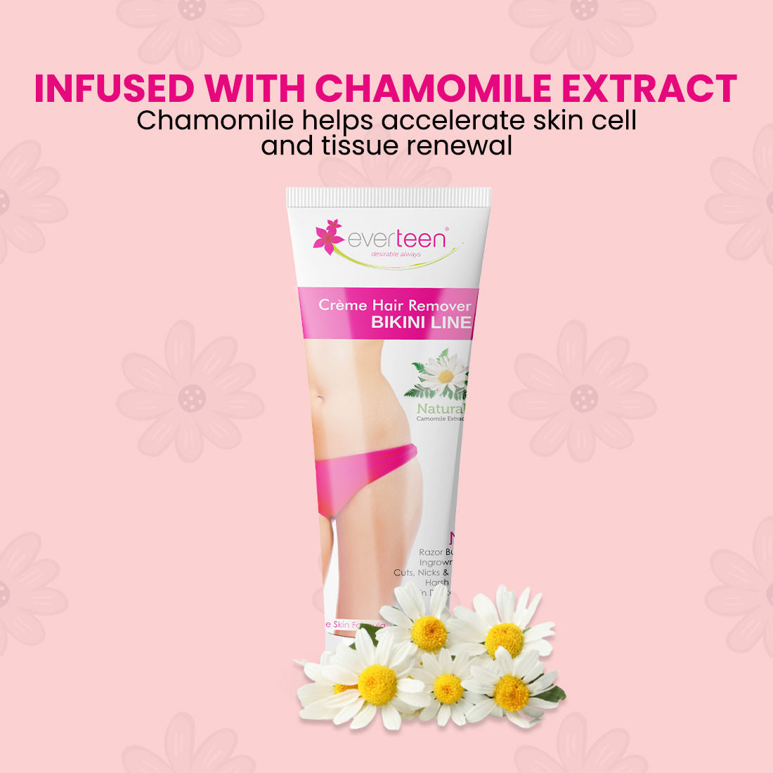 Bikini Line Hair Remover Creme & Dry Sanitary Napkin Pads XL