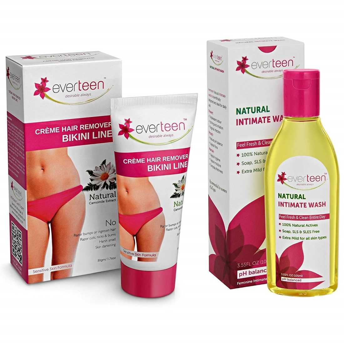 Bikini Line Hair Remover Creme and Natural Intimate Wash