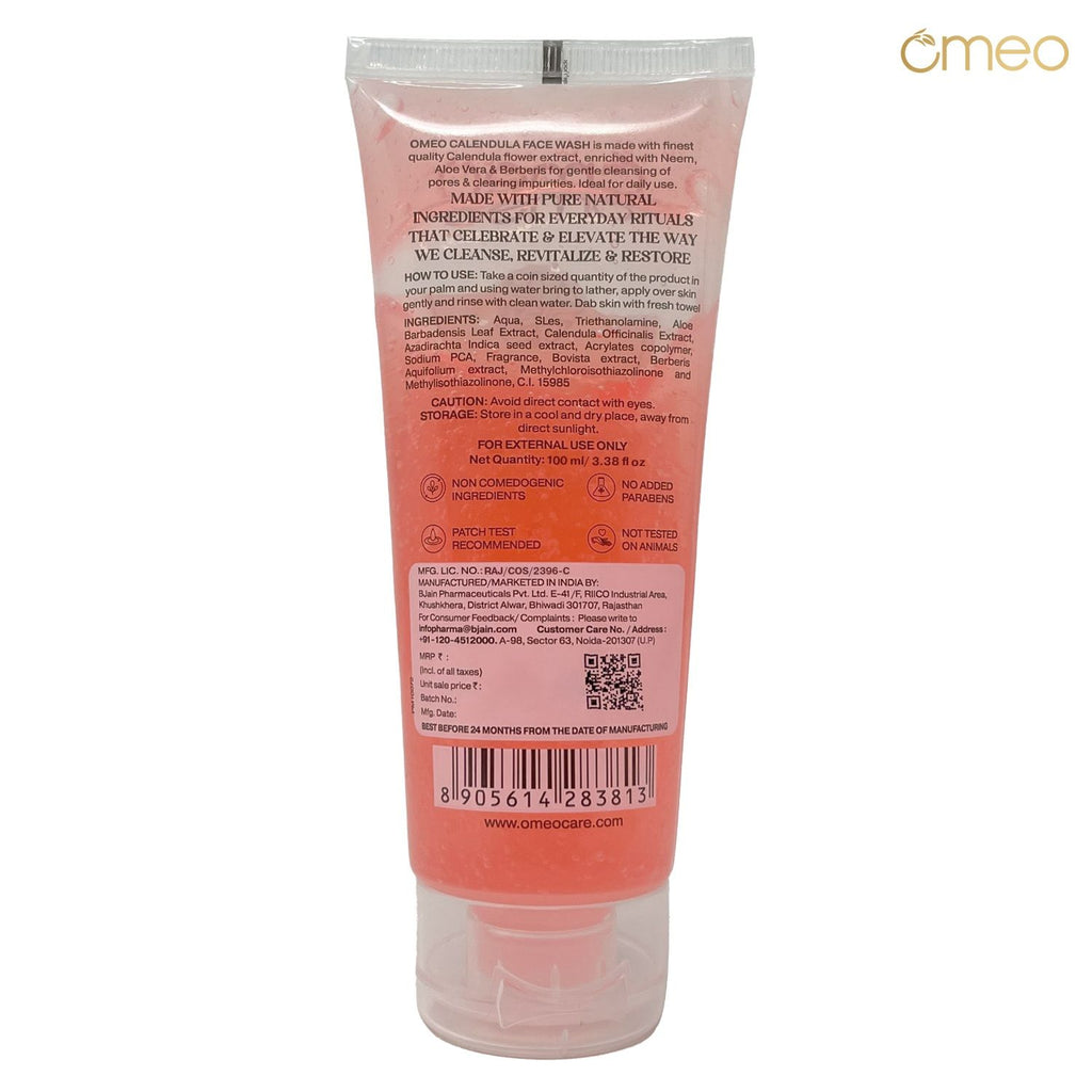 Calendula Face Wash - Gentle, Daily Use, Safe For All Skin Types
