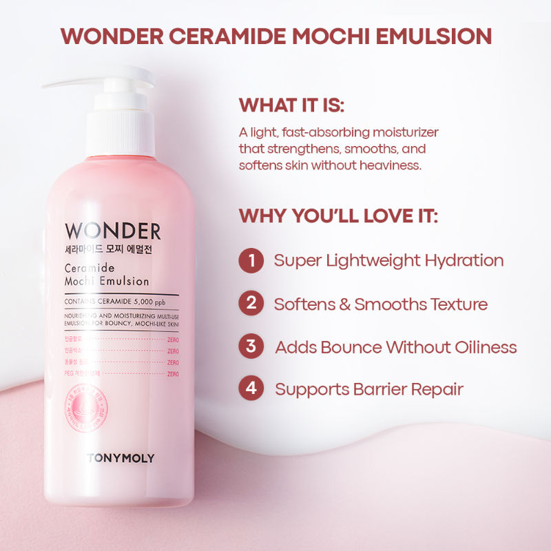 Korean Wonder Ceramide Mochi Emulsion-Hydrates, Nourishes & Repairs Dry, Weak Skin