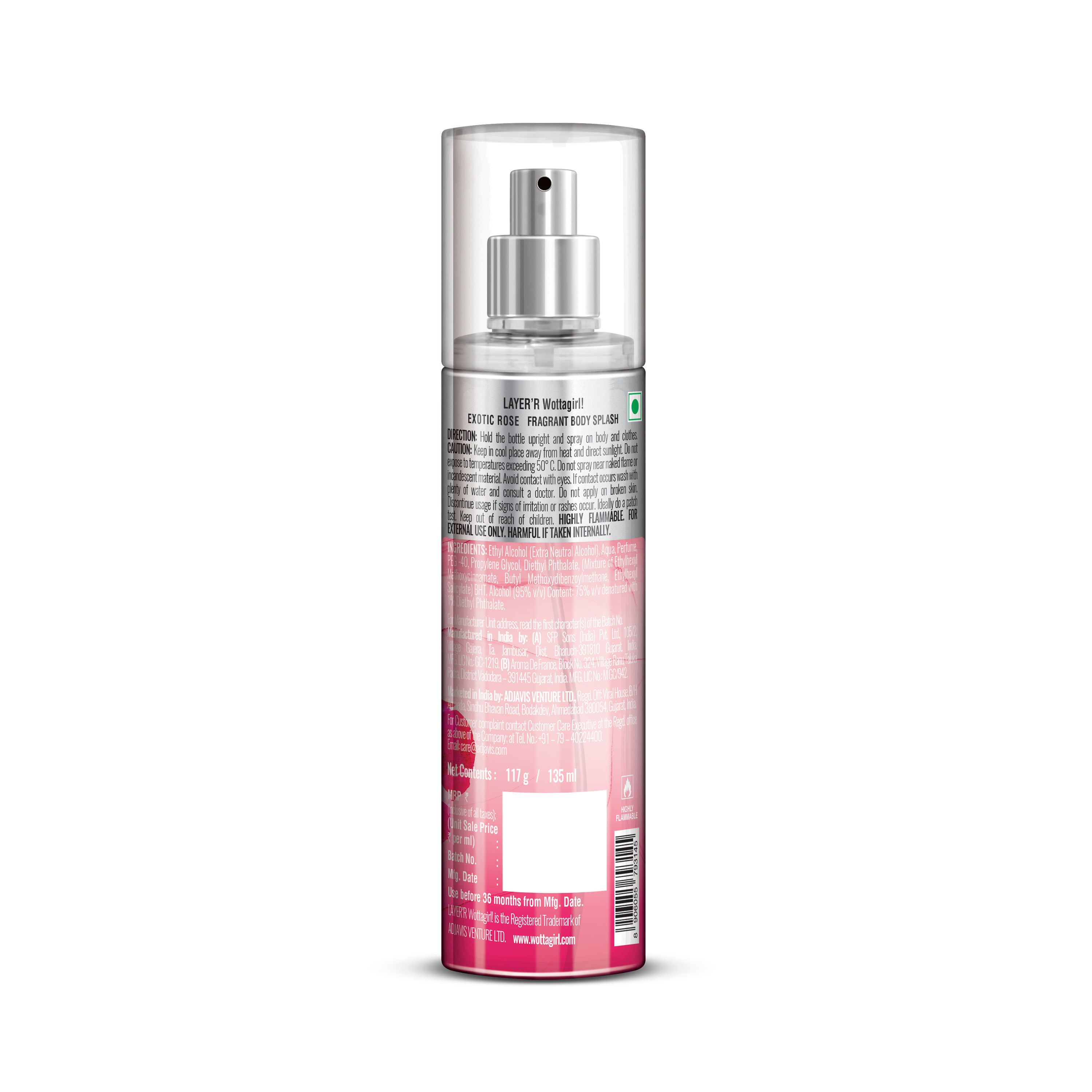 Wottagirl! Exotic Rose Body Mist Spray For Her