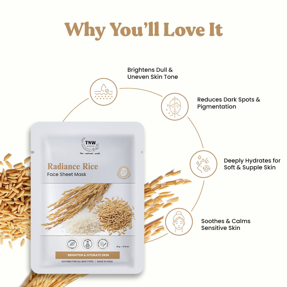 Pure Radiance Rice Face Sheet Mask