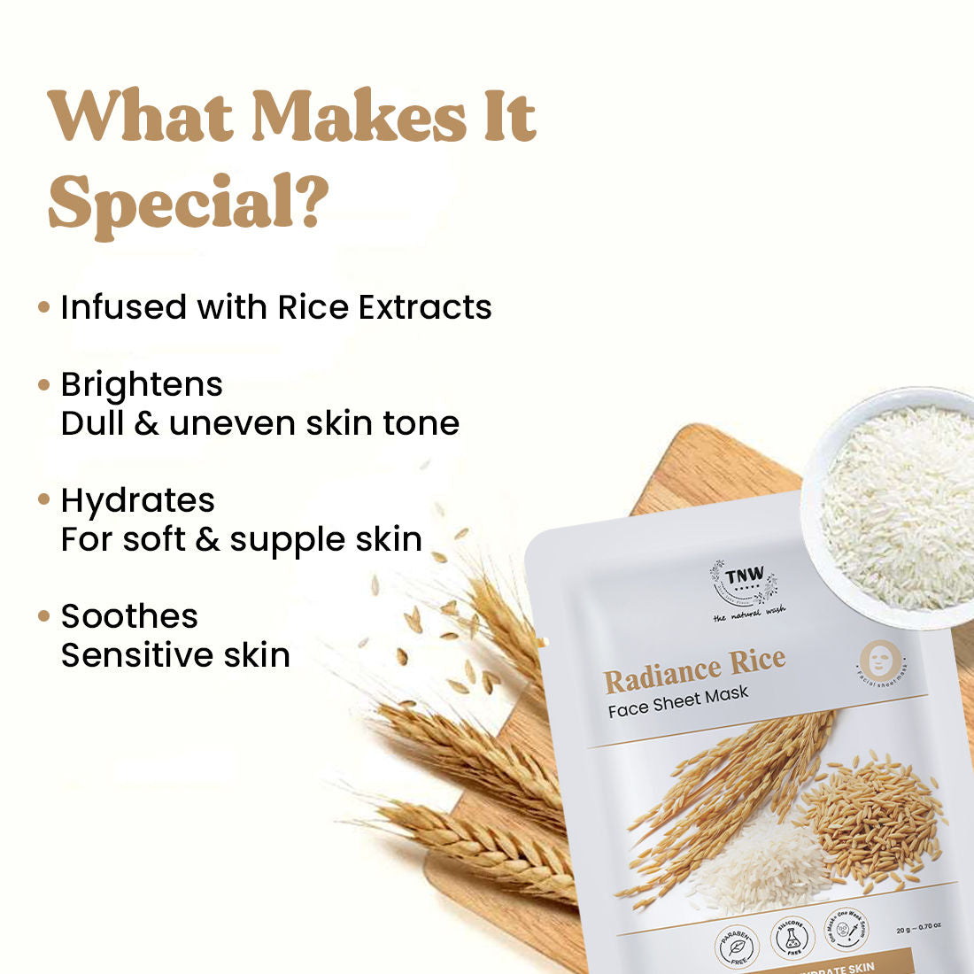 Pure Radiance Rice Face Sheet Mask