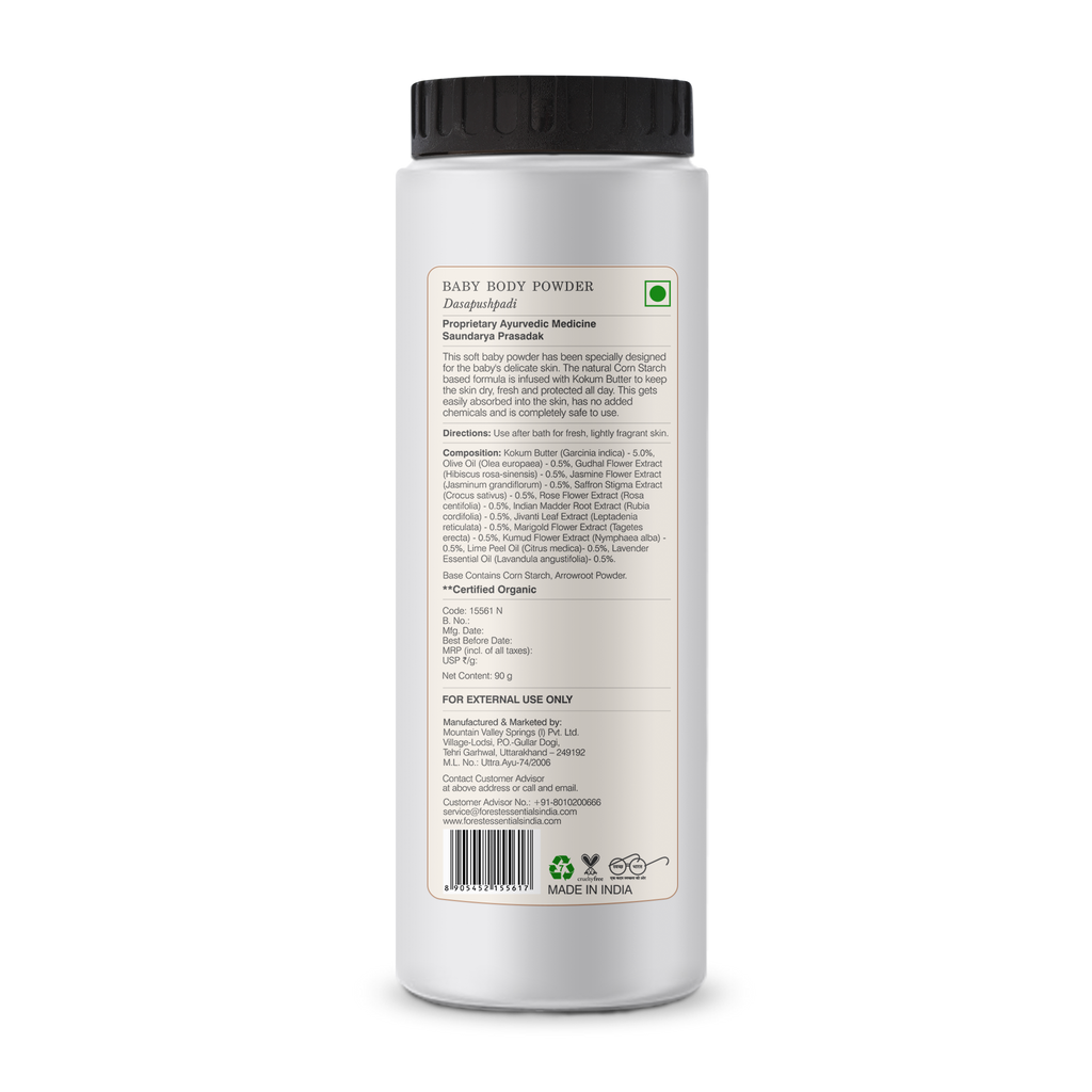 Baby Body Powder Dasapushpadi - Talc Free Natural Baby Powder - Safe & Natural
