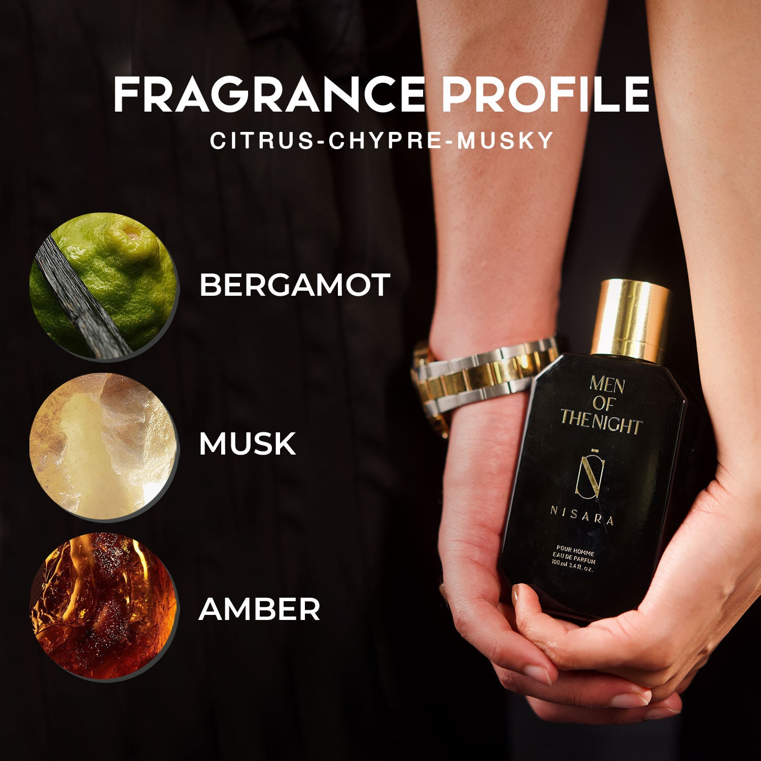 Men Of The Night - Perfume For Men,Eau De Parfum,Long Lasting Citrus Chypre & Musky Fragrance