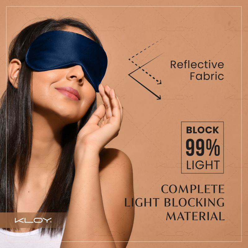 100% Mulberry Silk Sleep Eye Mask - Blue