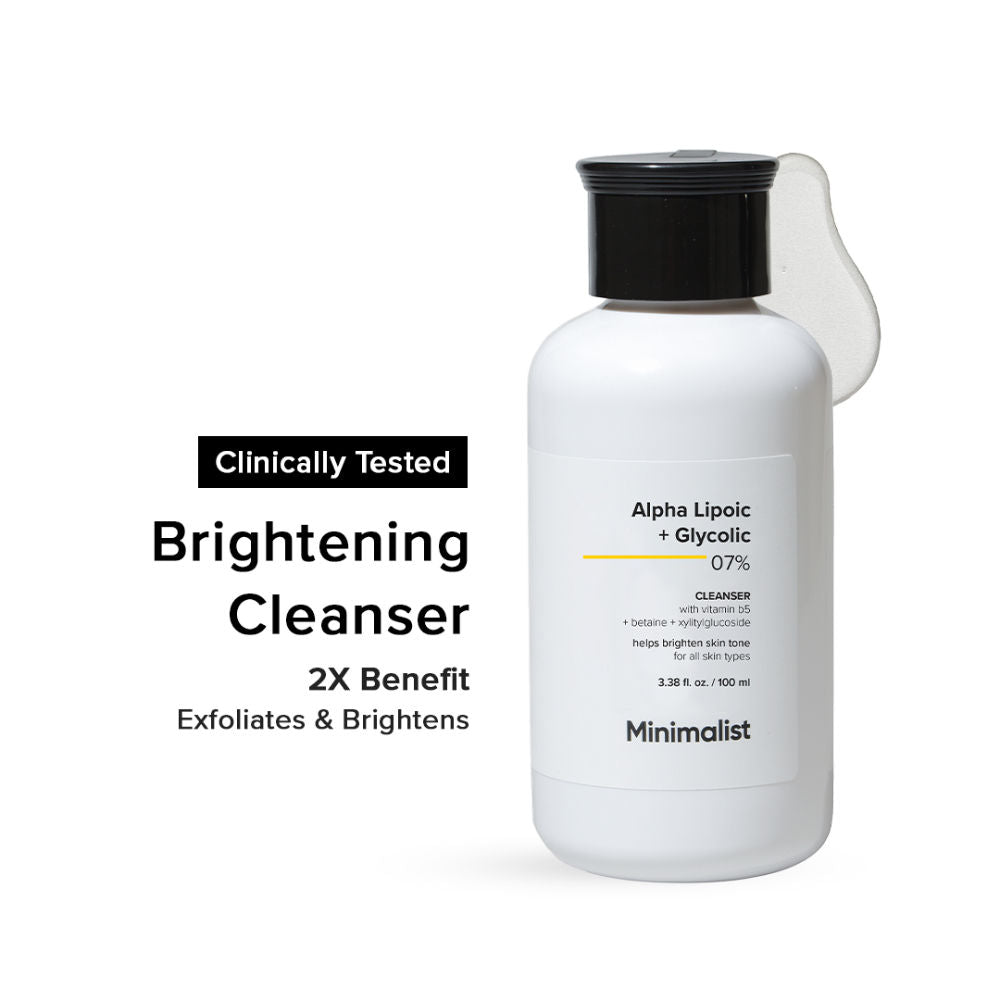 7% ALA & AHA Brightening Face Wash With Vitamin B5 & Glycolic acid For Glowing Skin