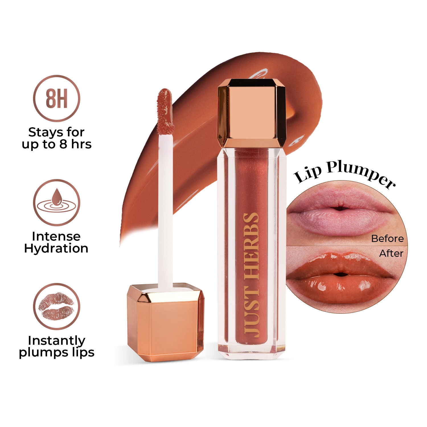 Non Stick Plumping Lip Gloss - Honey Bear