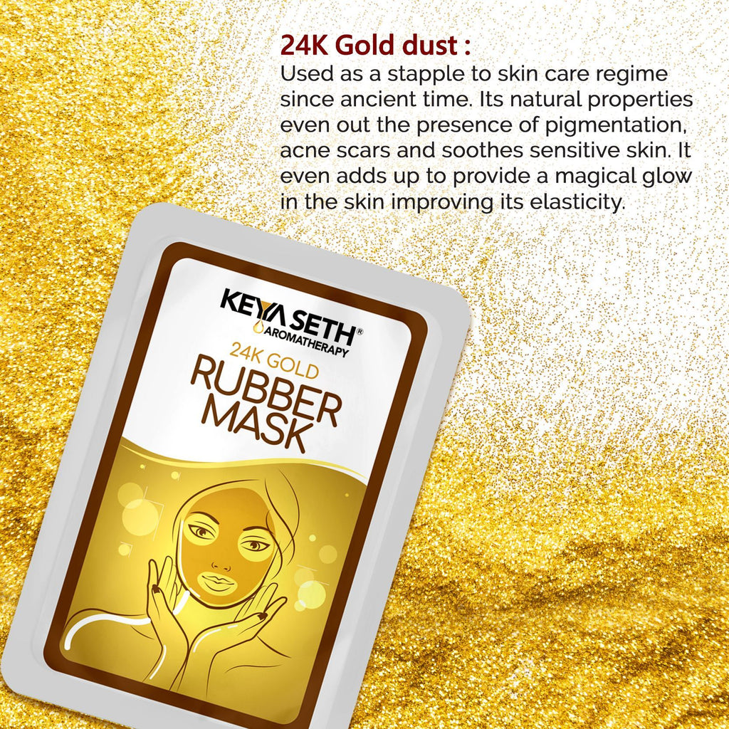 Keya Seth Aromatherapy, 24k Gold Rubber Facial Mask For Brightening & Whitening
