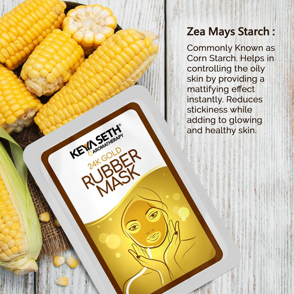Keya Seth Aromatherapy, 24k Gold Rubber Facial Mask For Brightening & Whitening