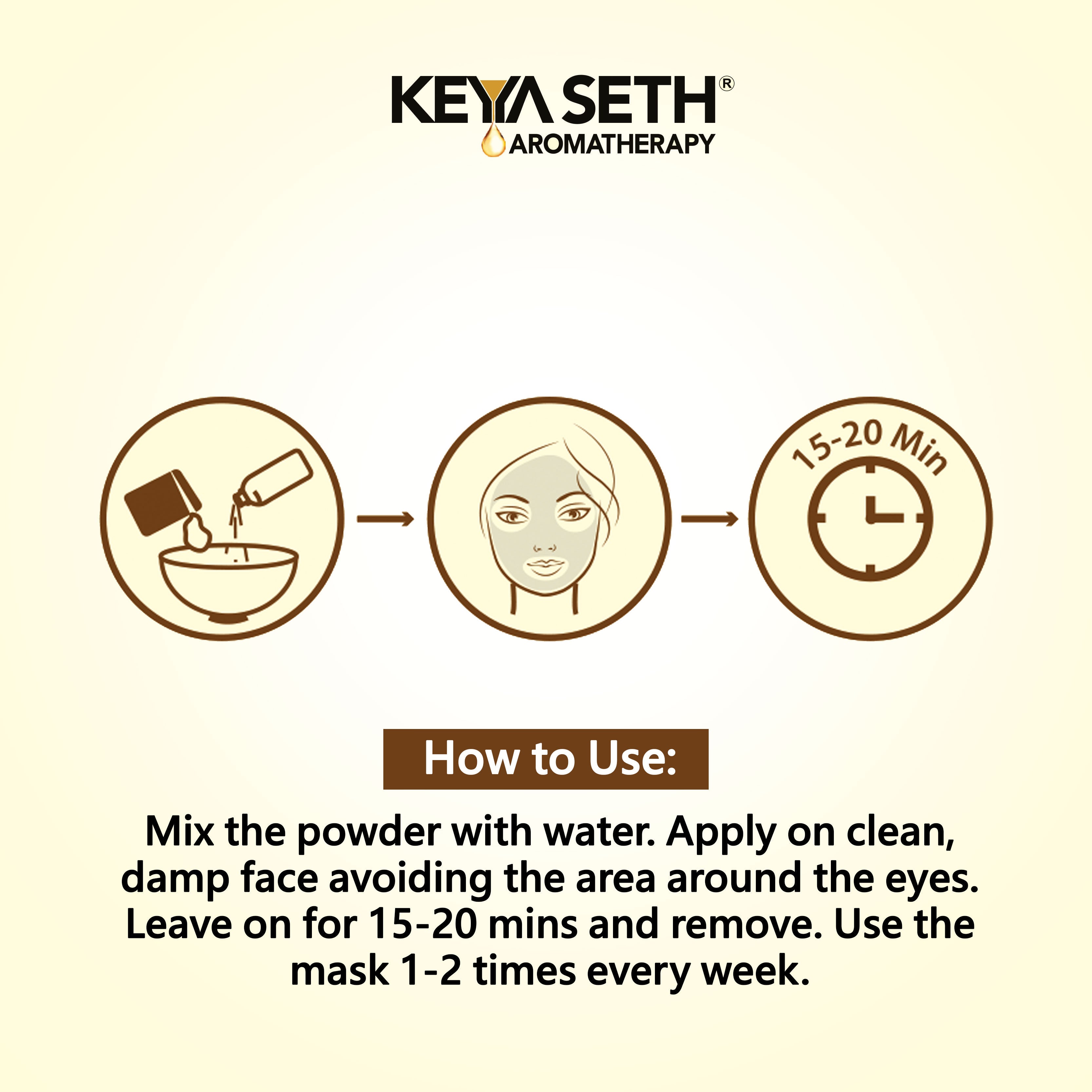 Keya Seth Aromatherapy, 24k Gold Rubber Facial Mask For Brightening & Whitening