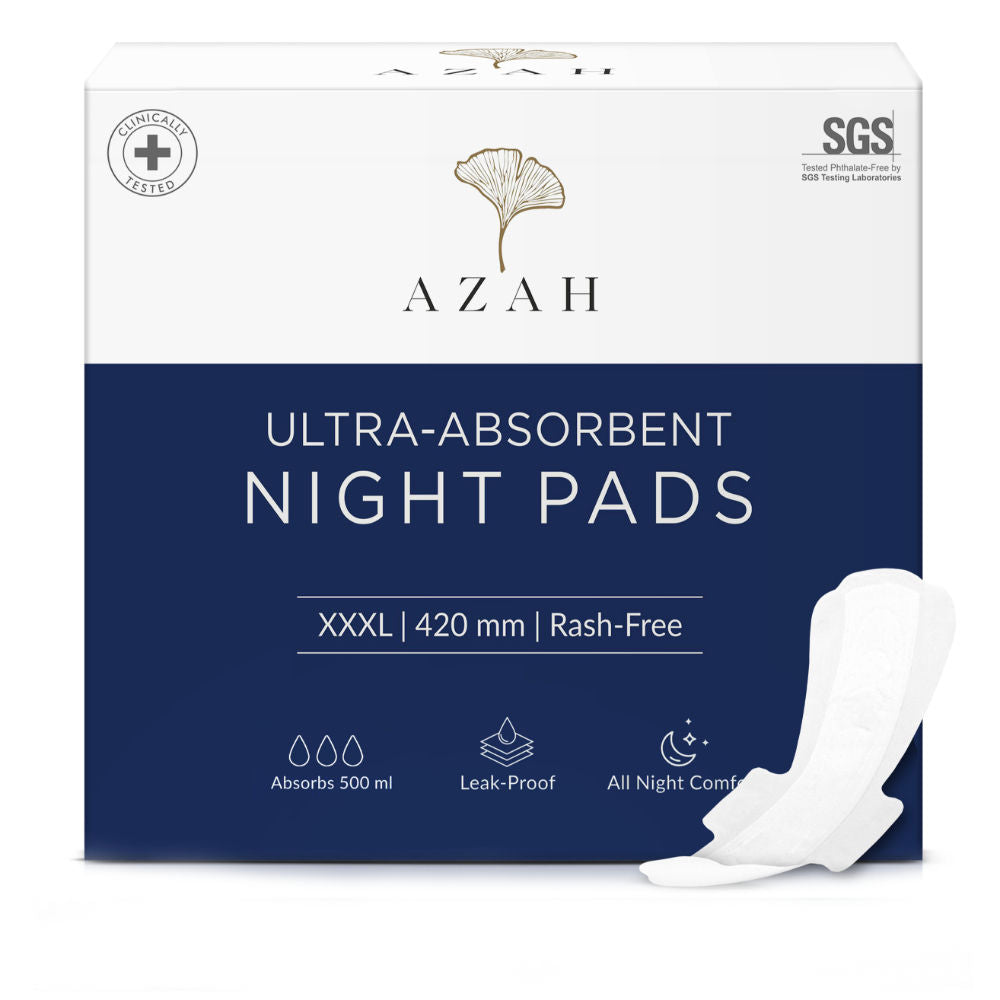 XXXL Night Sanitary Pads For Women,, Extra Large Night Pads , 3x More Leakproof - Box of 25
