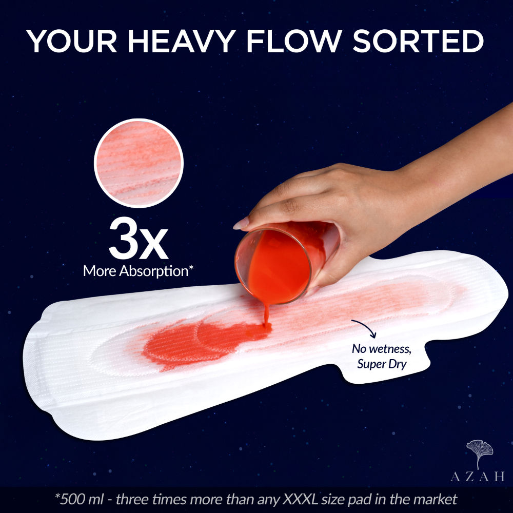 XXXL Night Sanitary Pads For Women,, Extra Large Night Pads , 3x More Leakproof - Box of 25