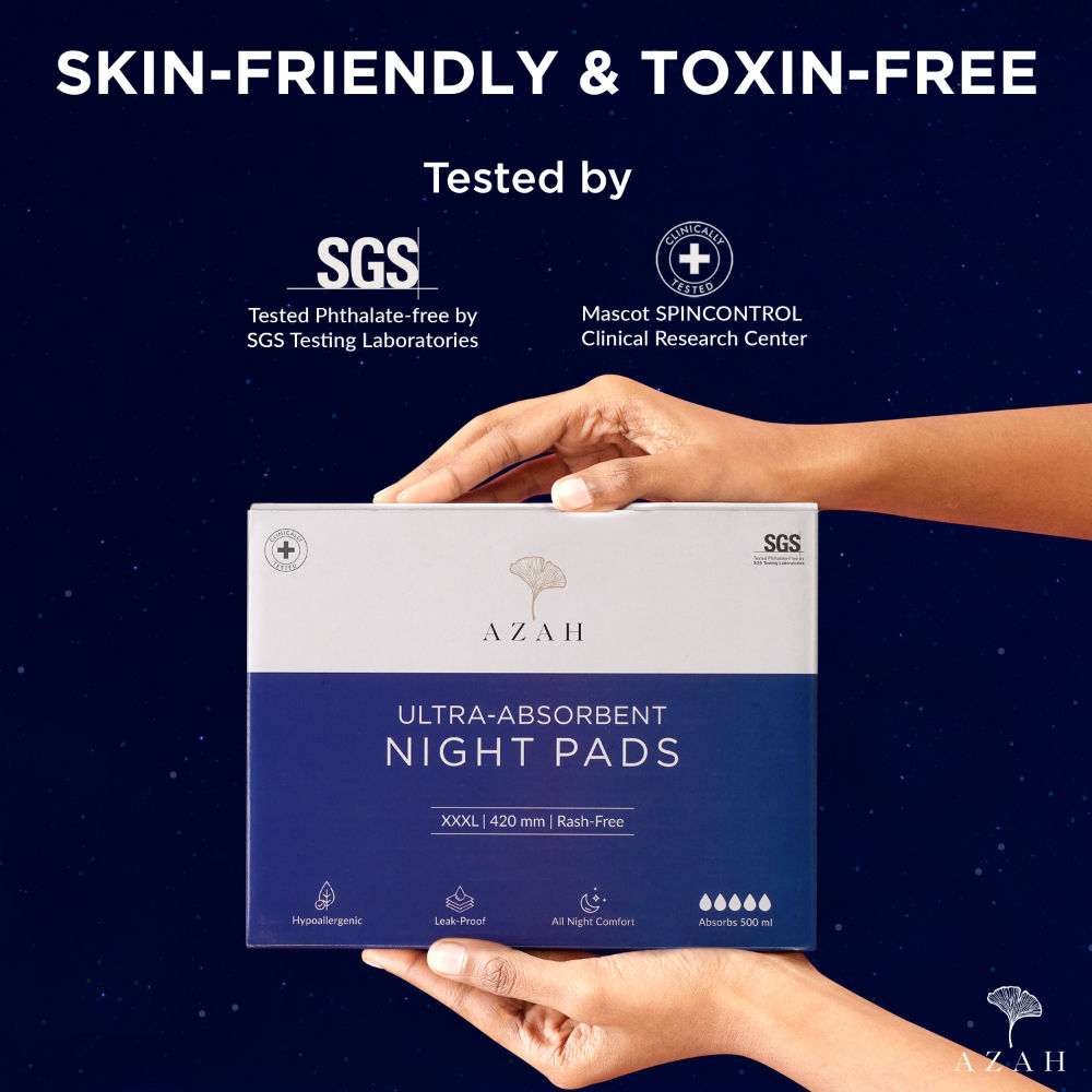 XXXL Night Sanitary Pads For Women,, Extra Large Night Pads , 3x More Leakproof - Box of 25