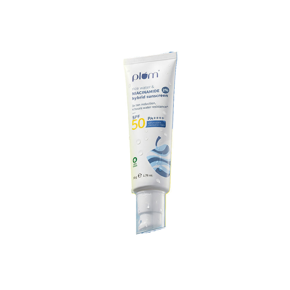 2% Niacinamide & Rice Water SPF 50 PA+++ Sunscreen, Fades Tan, For Oily To Dry Skin Type