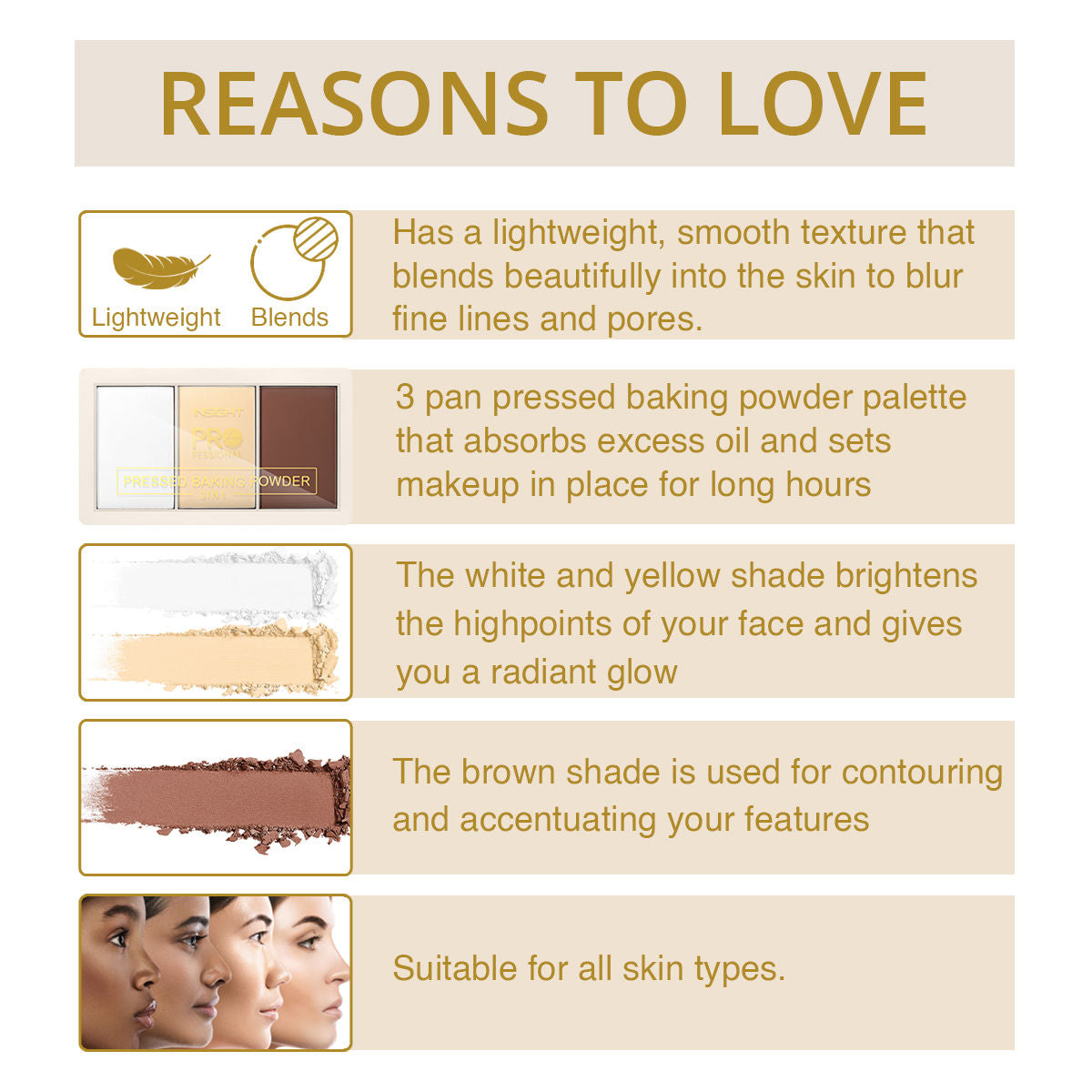 Insight Professional 3 In1 Pressed Baking Powder
